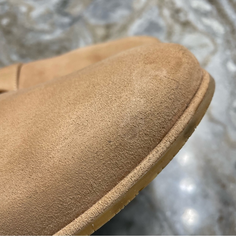 Stuart Weitzman Cozy Luxering Suede & Shearling Clog Slippers - Picture 7 of 13